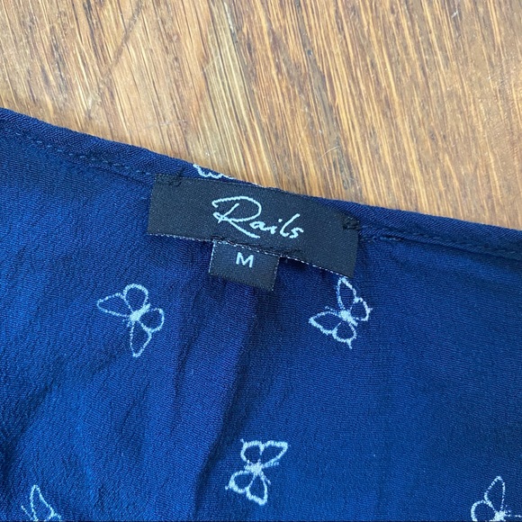 Rails Beaux Button Down Shirt in Navy Butterfly - Picture 4 of 5